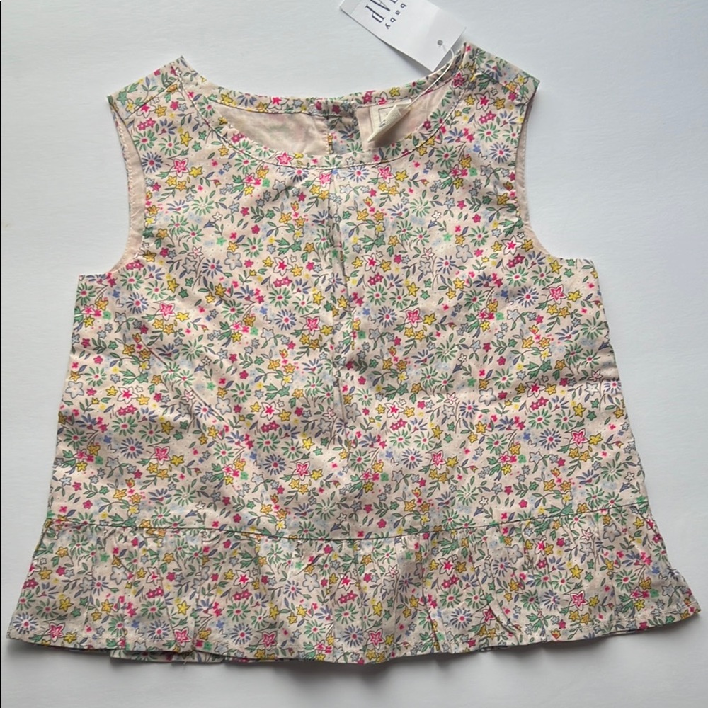 Floral Sleeveless‎ Baby Gap Top NWT